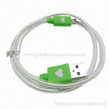 Glowing Micro USB Cable with LED Light